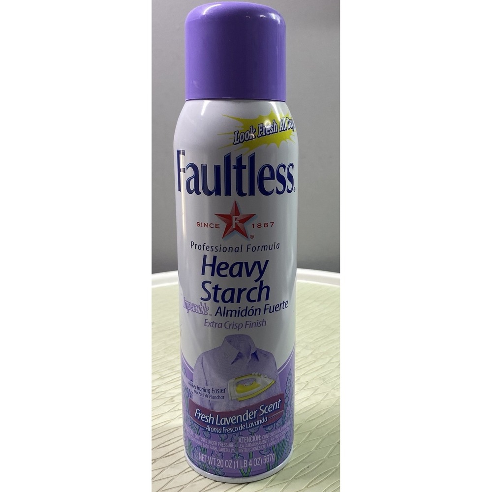 Faultless Professional Formula Heavy‎ Starch Fresh lavender scent 20 oz. -- NEW